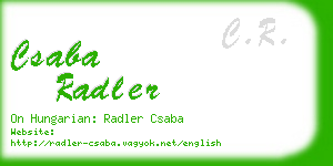 csaba radler business card